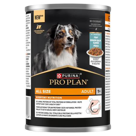 Purina Pro Plan Everyday Nutrition All Size Adult 24x400g Mokra Karma Dla Psa Bogata w Indyka i Rybę w Galaretce