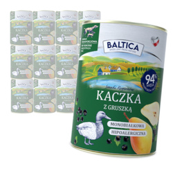 Baltica Kaczka z Gruszką 12x400g Monoproteinowa Hipoalergiczna Bezzbożowa Mokra Karma Dla Psa