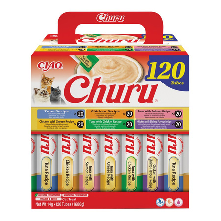 Inaba Cat Churu 240x14g (3360g) Kremowy Przysmak Dla Kota Pasta Mix z Tuńczykiem i Kurczakiem