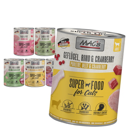 MAC's 6x800g Bezzbożowa Mokra Karma Dla Kota Mix 6 Smaków