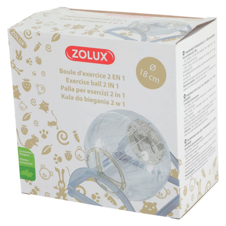 ZOLUX Kula Do Ćwiczeń 2w1 Dla Gryzoni 18cm Beżowa