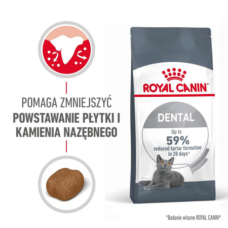 Royal Canin Dental 1,5kg Karma Sucha Dla Kotów Dorosłych Redukująca Odkładanie Kamienia Nazębnego