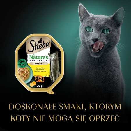 Sheba Nature's Collection 12x85g Z Kurczakiem I Czerwoną Papryką W Sosie Mokra Karma Dla Dorosłych Kotów