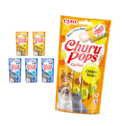 Inaba Cat Churu Pops 6x60g Kremowy Przysmak Dla Kota Kurczak Tuńczyk w Galaretce