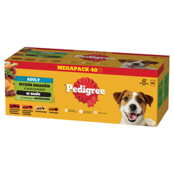 PEDIGREE Saszetki Mokra Karma w Sosie dla Psa Indyk Jagnięcina Wołowina Kurczak 40x100g