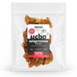 Uniszki Ucho Wieprzowe Środkowe 500g Naturalny Przysmak Dla Psa
