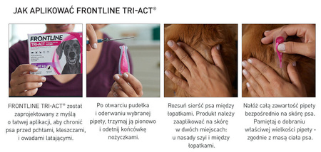 Frontline Tri-Act Dla Psów M 10-20kg Pipeta 3x2ml Krople Na Pchły Kleszcze Komary i Inne Owady