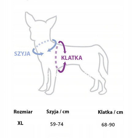 Mocne Szelki Dla Psa Rozmiar XL 68-90cm Kolor Jasnozielony