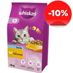 Whiskas Sterile 14kg Sucha Karma Dla Kotów Po Sterylizacji Z Kurczakiem