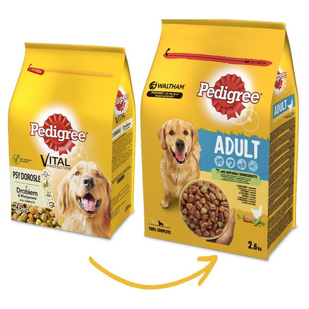 PEDIGREE Adult 2,6kg z Kurczakiem i Warzywami - Sucha Karma Pełnoporcjowa Dla Dorosłych Psów