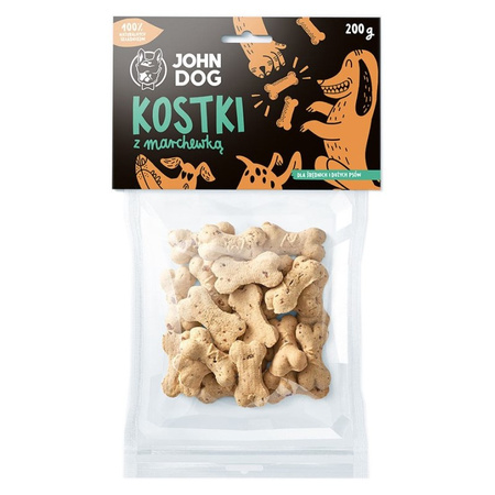 John Dog Naturalny Przysmak Dla Psa Ciastka Kostki Drobiowe Z Marchewką 300g