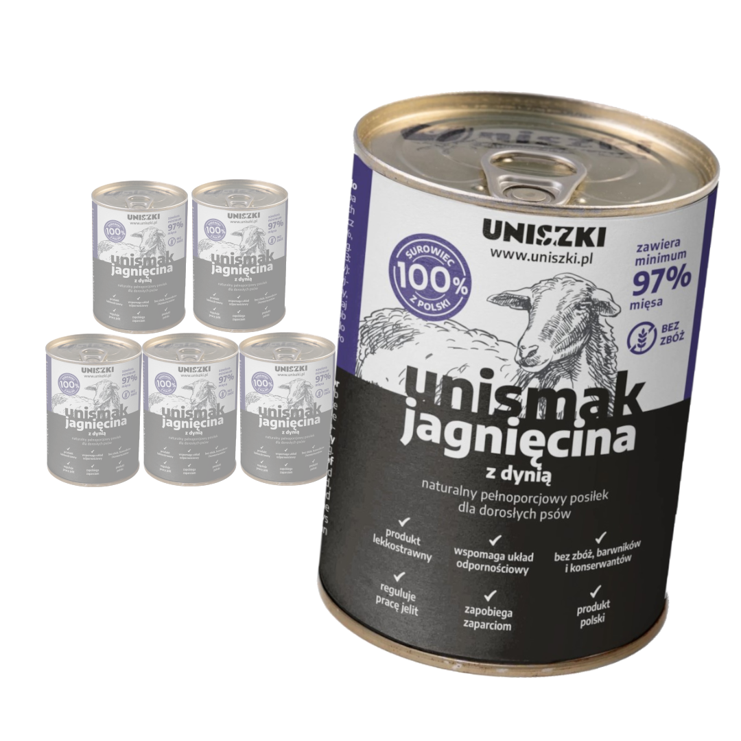 Uniszki Mokra Karma Dla Psa z Jagnięciną