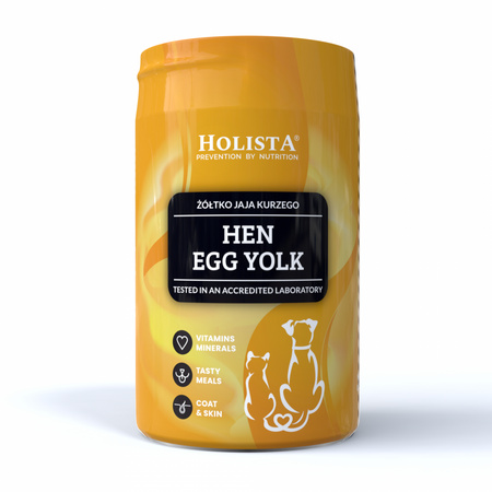 Holista Egg Yolk Sproszkowane Żółtko Jaj 120g Wsparcie Wątroby Trzustki Układu Nerwowego Dla Psa i Kota