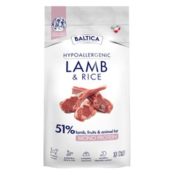 Baltica Adult Jagnięcina z Ryżem M 3kg Hipoalergiczna Sucha Karma Dla Psów Średnich Ras