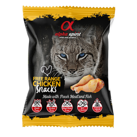 Ałpha Spirit CHICKEN SNACKS 50g KURCZAK - Przysmak w kostkach dla kotów