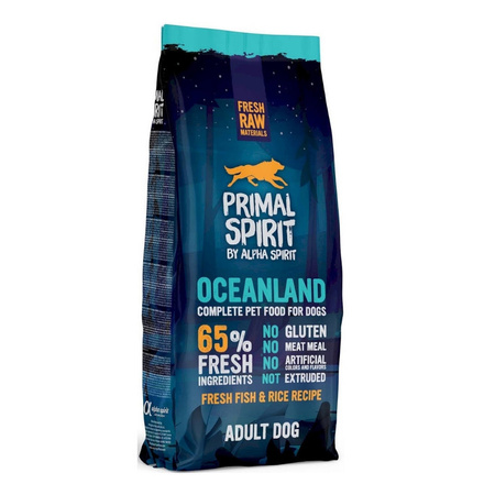 PRIMAL SPIRIT 65% OCEANLAND 12 kg z Rybą, Kurczakiem i Ryżem - sucha karma dla psów