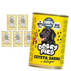 Dobry Pies Mono Sarna 6x400g Monoproteinowa Mokra Karma Dla Dorosłych Psów  Z Alergią I Nietolerancją Pokarmową Sarnina Z Kolagenem