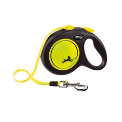 FLEXI Smycz Automatyczna NEW NEON L 5m Taśma Żółta