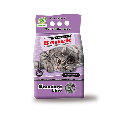 Super Benek Lawenda 5L - Żwirek Bentonitowy Dla Kota