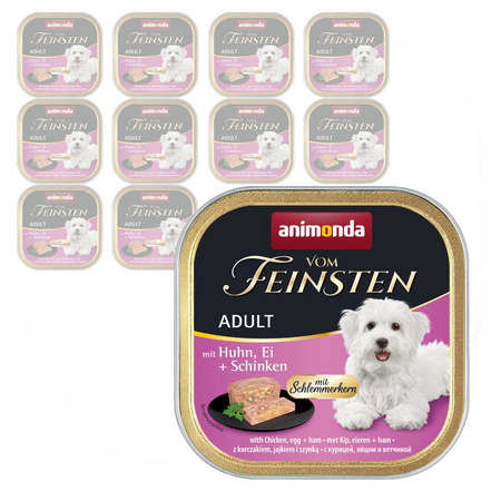 Animonda Vom Feinsten Mokra Karma Dla Psa 11x150g Z Kurczakiem Jajkiem I Szynką
