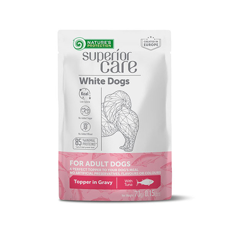 Nature's Protection Superior Care White Dogs 70g Mokra Karma Dla Psa o Białym Umaszczeniu Z Tuńczykiem