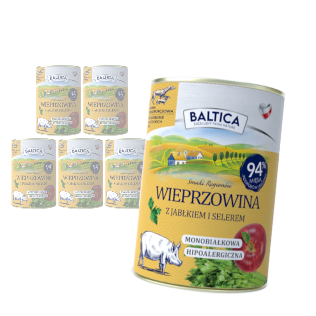 Baltica Wieprzowina z Jabłkiem Bezzbożowa Mokra Karma Dla Psa