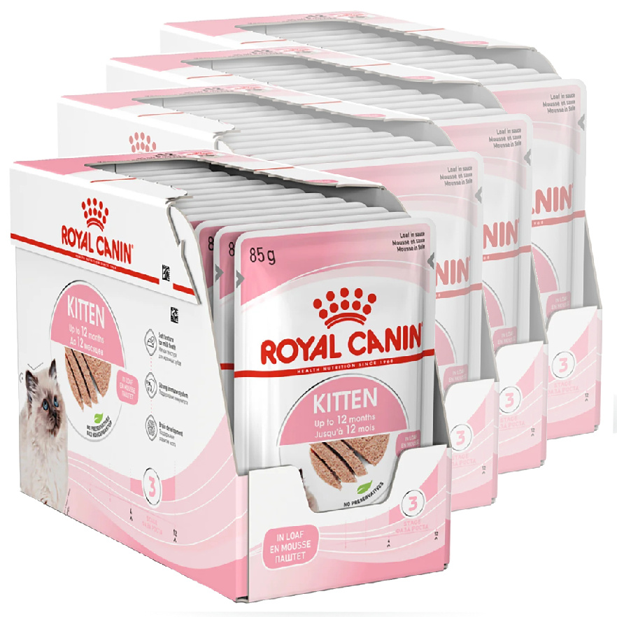 Royal Canin Kitten Pełnoporcjowa Mokra Karma Dla Kociąt Do 12 Miesiąca Życia Pasztet