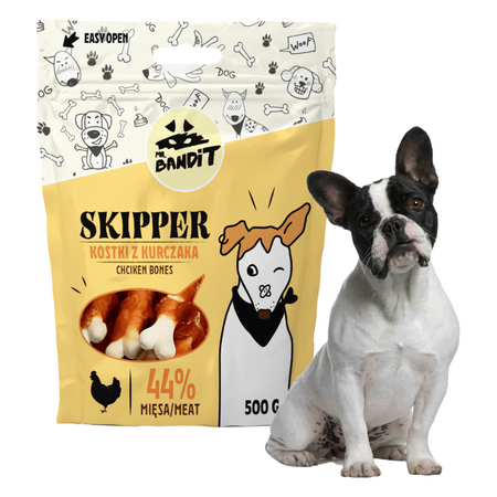 Mr Bandit SKIPPER Kostki z kurczaka 500g - naturalny przysmak dla psa