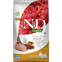 N&D Quinoa Dog Skin Coat Quail Coconut Adult Mini 2,5 KG 