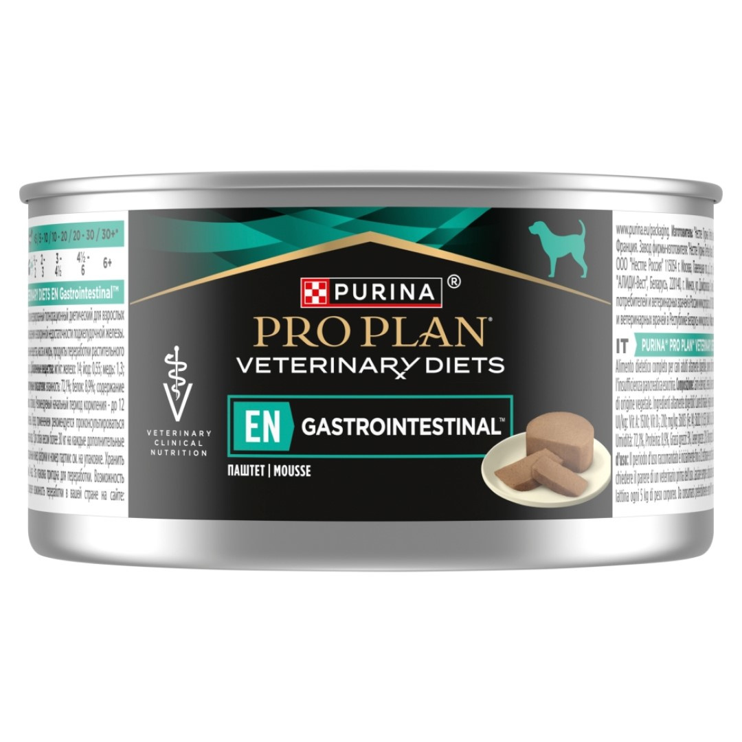 Purina Pro Plan Veterinary Diets EN Gastrointestinal Mokra Karma Mus Dla Dorosłych Psów Niewydolność Trzustki