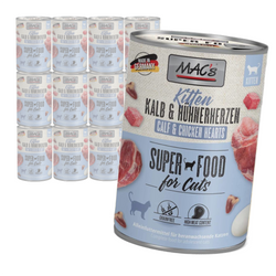 MAC's Kitten 12x400g Mokra Karma Dla Kociąt Cielęcina Serca Drobiowe