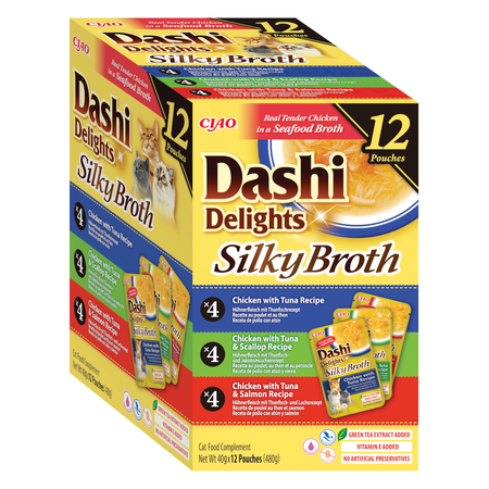 Inaba Cat Dashi Delights Silky Broth 24x40g Karma Uzupełniająca Dla Kota Mix Smaków