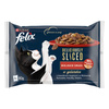 Felix Deliciously Sliced Wiejskie Smaki 4x80g Mokra Karma Dla Kota Wołowina Kurczak Kaczka Indyk