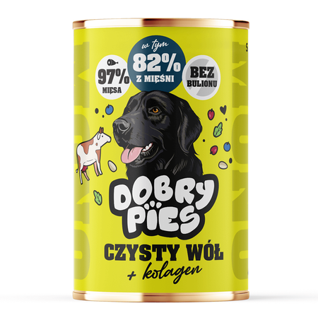 Dobry Pies Mono Wołowina 400g Monoproteinowa Mokra Karma Dla Dorosłych Psów Z Alergią I Nietolerancją Pokarmową Wołowina Z Kolagenem