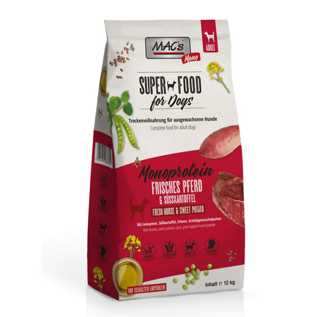 MAC's Dog Sucha Karma Monoproteinowa Z Koniną 12kg Dla Psów Skłonnych Do Alergii