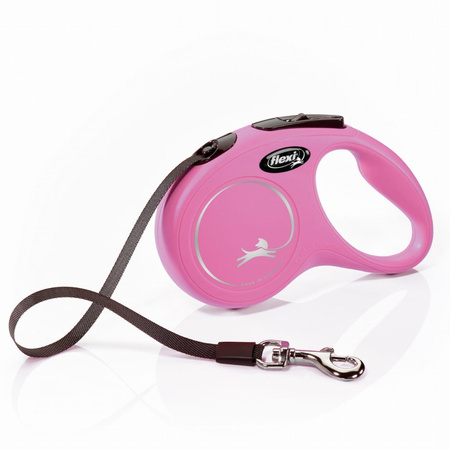 Flexi New Classic Smycz dla psa automatyczna S 5m do 5kg Kolor Różowy