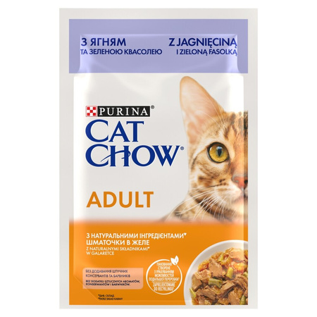 Purina Cat Chow Adult 20x85g Mokra Karma Dla Kota z Łososiem i Jagnięciną w Galaretce