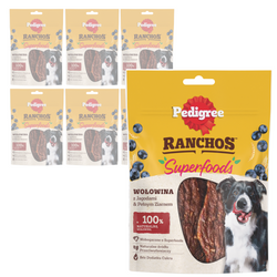 Pedigree Ranchos Superfoods 7x70g Przysmak Dla Psa Z Wołowiną Jagodami I Pełnym Ziarnem