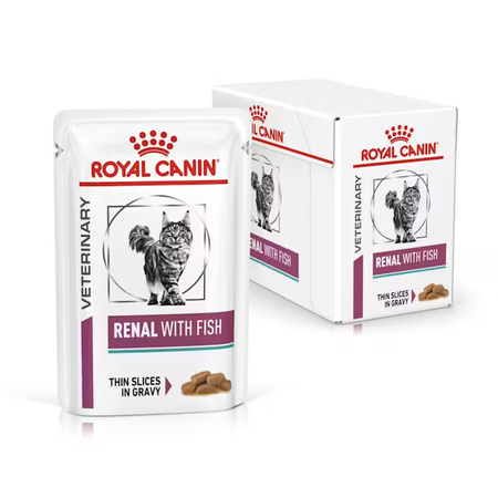 Royal Canin Veterinary Renal 24x85g Mokra Karma Dla Kotów Z Niewydolnością Nerek Zapobiega Powstawaniu Kamieni Ryba W Sosie