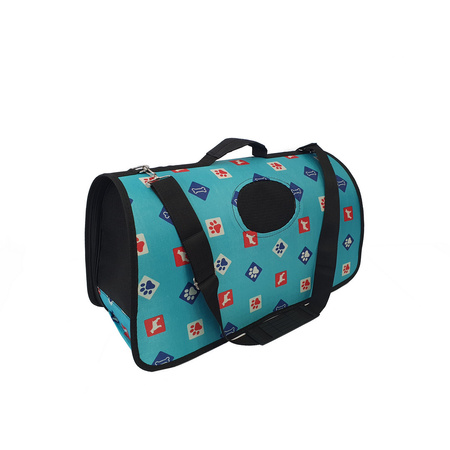 Transporter Torba Podróżna Dla Psa Kota Królika Składana Jasnoniebieska