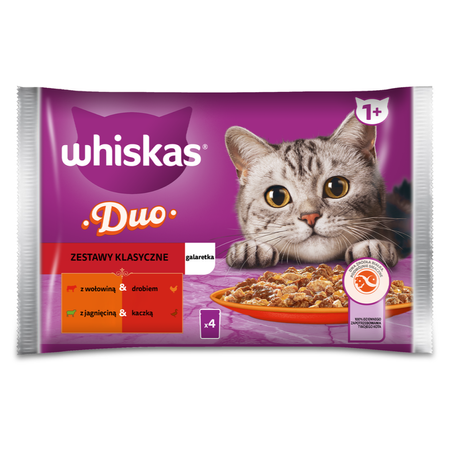 GRATIS Whiskas Saszetka Galaretka Duo Mix 4x85g