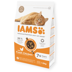 Sucha Karma Iams for Vitality Dla Starszych Kotów Ze Świeżym Kurczakiem 1,5kg