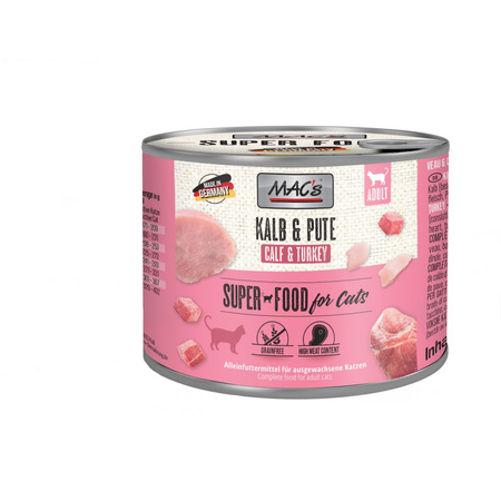 MAC's 6x200g Bezzbożowa Mokra Karma Dla Dorosłych Kotów Mix 6 Smaków