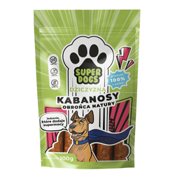 Uniszki Superdogs Obrońca Natury Kabanosy 100g Przysmak Dla Psa Z Dziczyzny