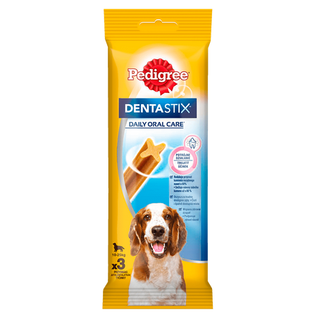 PEDIGREE DentaStix 77g, Przysmak dentystyczny Dla Psów, Średnie Rasy