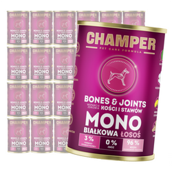 Champer Bones & Joints 24x400g Monobiałkowa Mokra Karma Dla Psa Z Łososiem Wsparcie Zdrowia Kości I Stawów