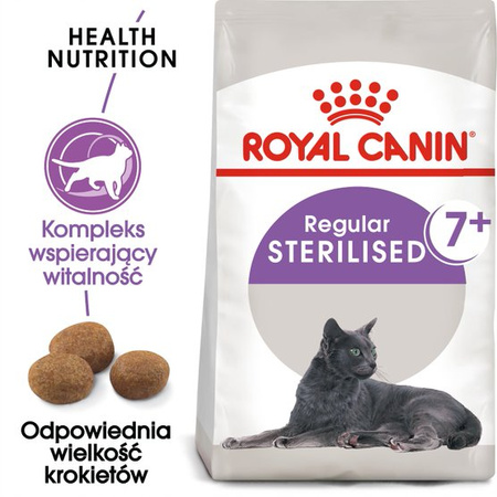 Royal Canin Sterilised +7 Karma Sucha Dla Kotów Dorosłych Sterylizowanych 1,5kg Od 7 Do 12 Roku Życia