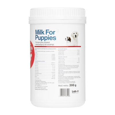 Lab-V Milk For Puppies 200g Mleko Zastępcze Dla Szczeniąt Po Porodzie Zestaw z Butelką
