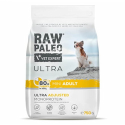 Raw Paleo Ultra Turkey Mini Adult 750g Monoproteinowa Sucha Karma Z Indykiem Dla Psów Małych Ras