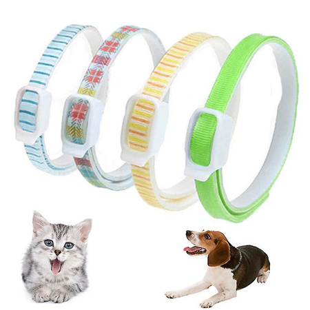 Obroża Przeciw Pchłom i Kleszczom dla Kota Psa Zielona 52cm